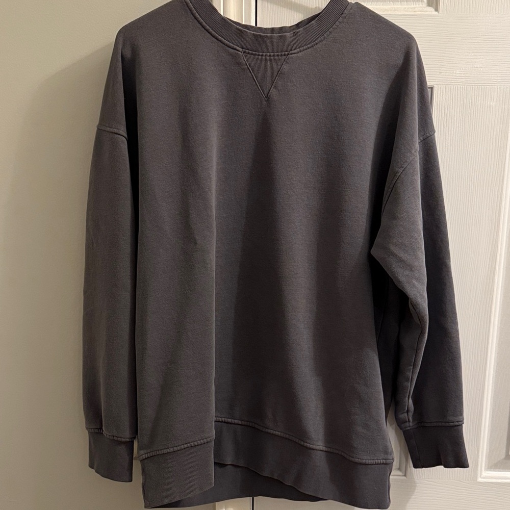Zara Women's dark grey oversized Sweatshirt